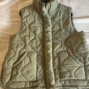 Quilted green vest